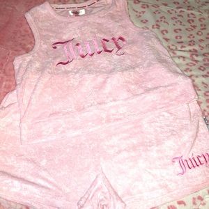 Pink juicy couture Terry cloth set
